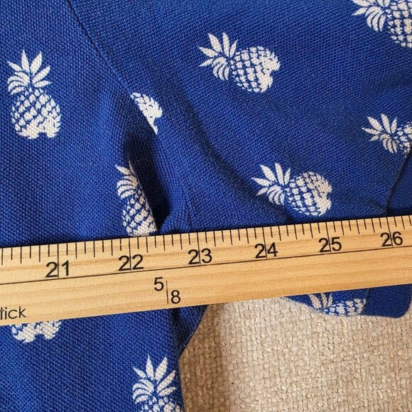 Polo Ralph Lauren pineapple print polo shirt blue classic fit size XL 100% cotto - Picture 5 of 7